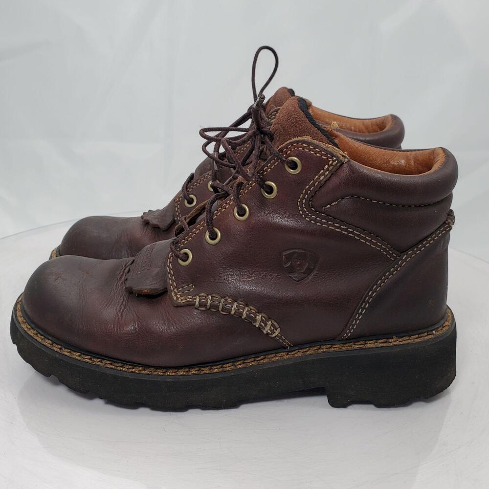 Ariat Canyon Soft toe10001254 Western Ankle Work Boots Wom 7 B Brown Leather 4LR